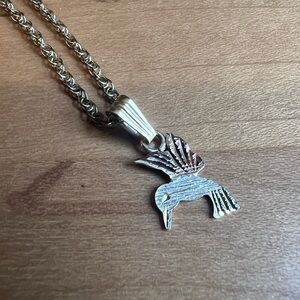 Black Hills gold hummingbird Pendant Necklace